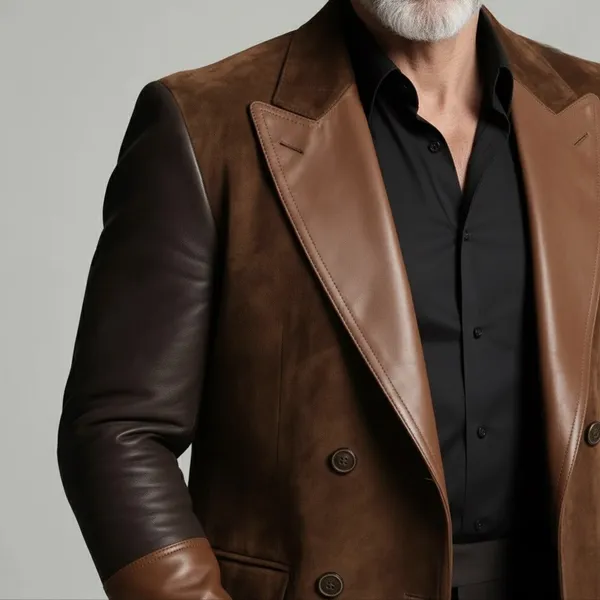 Brown_Suede_Double_Breasted_Peak_Lapel_Blazer_For_Men