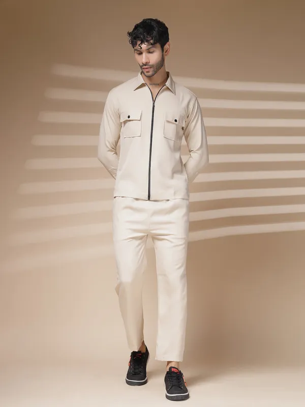 Beige_Cotton_Zipper_Co-Ord_Set_For_Men