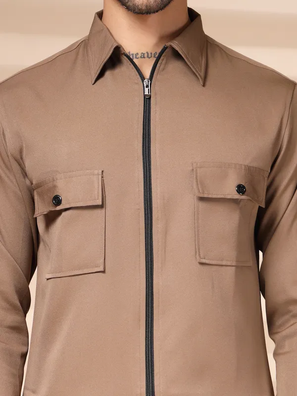 Camel_Cotton_Zipper_Co-Ord_Set_For_Men