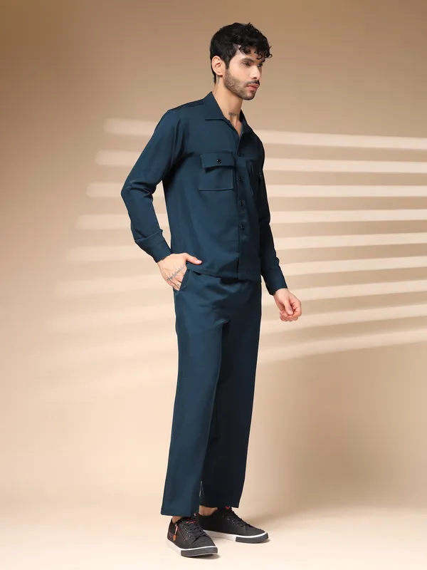 Blue_Cotton_Buttoned_Co-Ord_Set_For_Men