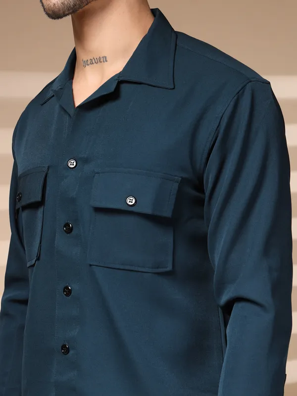 Blue_Cotton_Buttoned_Co-Ord_Set_For_Men