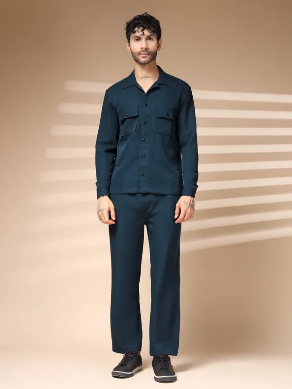 Blue_Cotton_Buttoned_Co-Ord_Set_For_Men