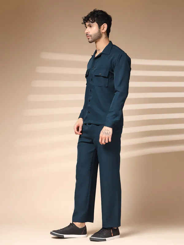 Blue_Cotton_Buttoned_Co-Ord_Set_For_Men