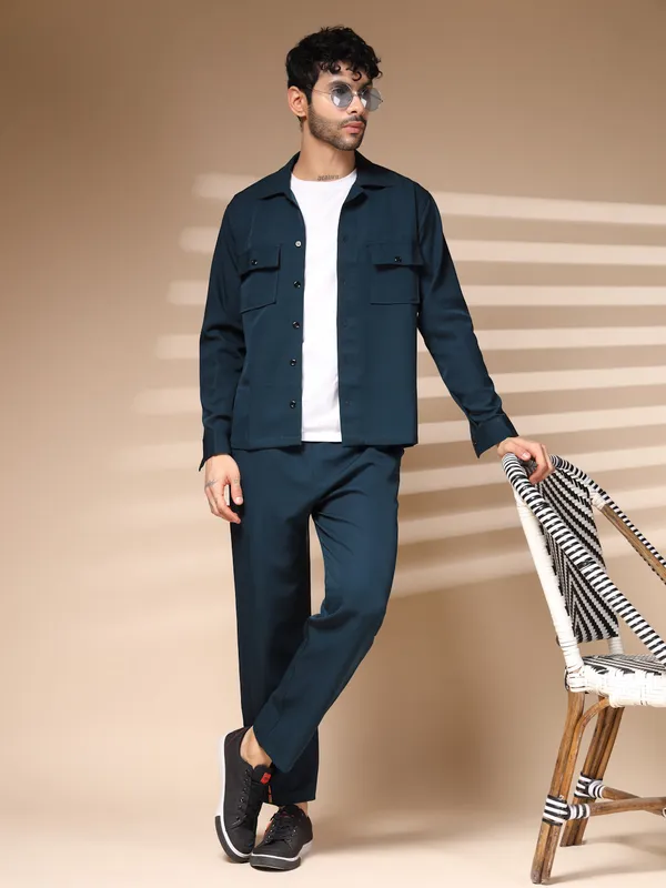 Blue_Cotton_Buttoned_Co-Ord_Set_For_Men