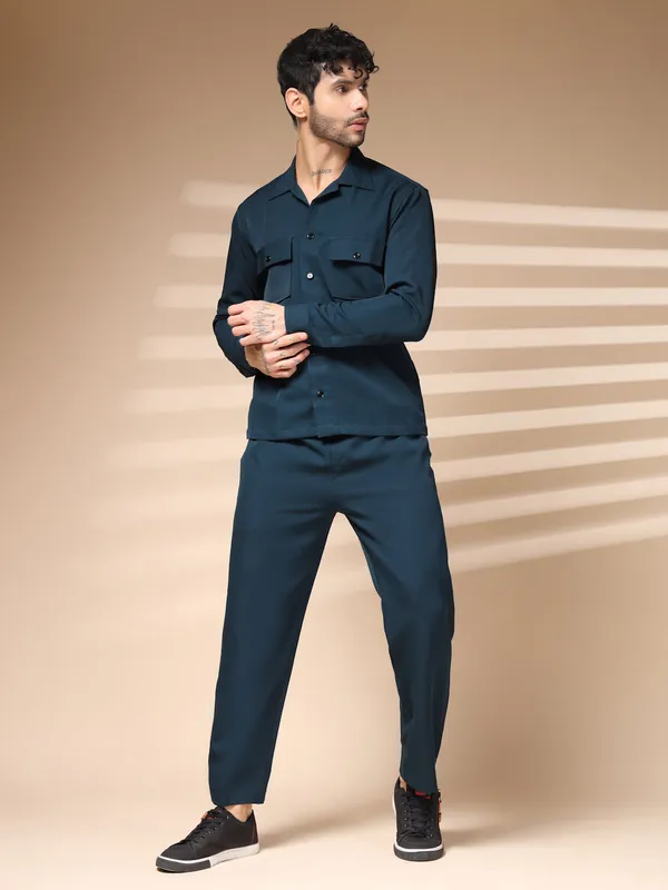 Blue_Cotton_Buttoned_Co-Ord_Set_For_Men
