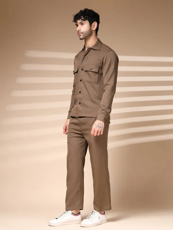 Camel_Cotton_Buttoned_Co-Ord_Set_For_Men