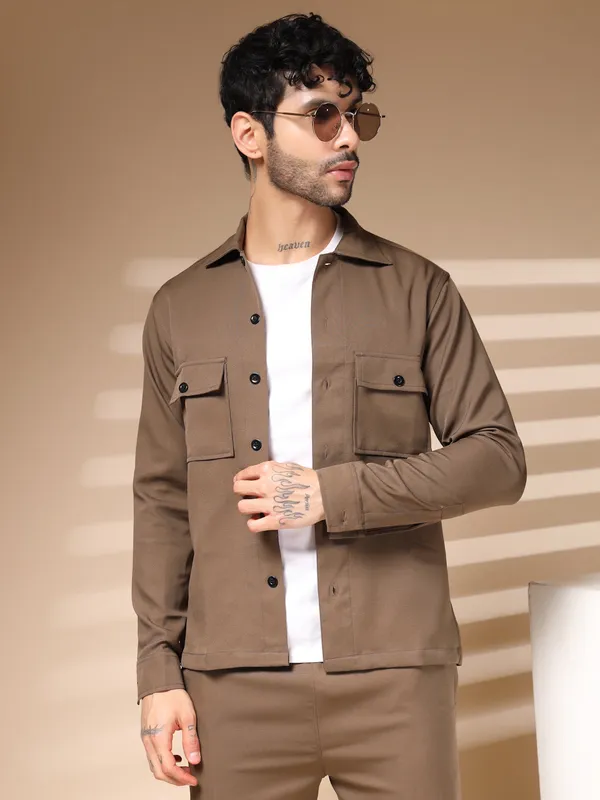 Camel_Cotton_Buttoned_Co-Ord_Set_For_Men