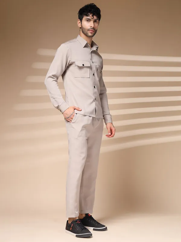 Beige_Cotton_Tailored_Buttoned_Co-Ord_Set_For_Men