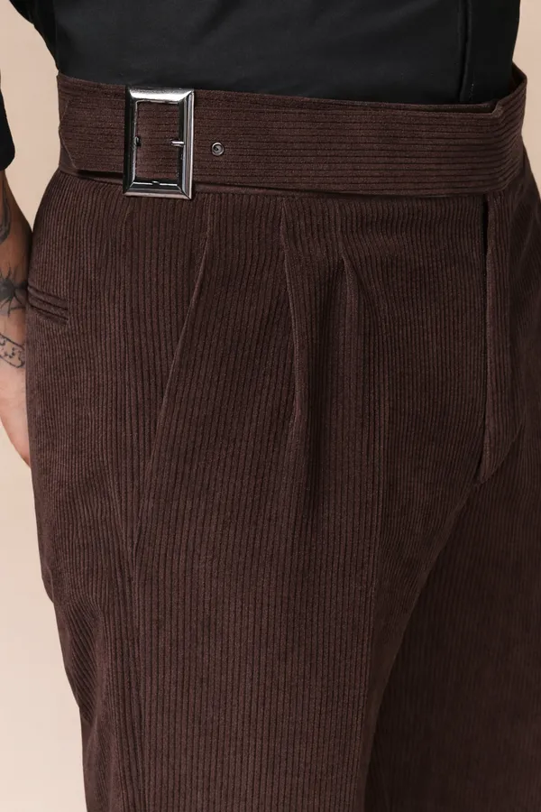 Brown_Corduroy_Boot_Cut_Gurkha_Pants_For_Men