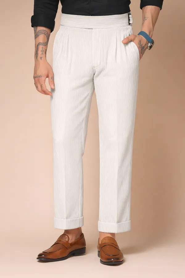 Snow_White_Corduroy_Classic_Buckle_Gurkha_Pants_For_Men