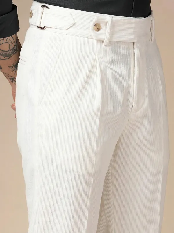 Snow_White_Corduroy_Boot_Cut_Gurkha_Pants_For_Men