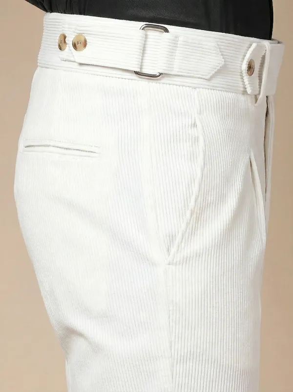Snow_White_Corduroy_Boot_Cut_Gurkha_Pants_For_Men