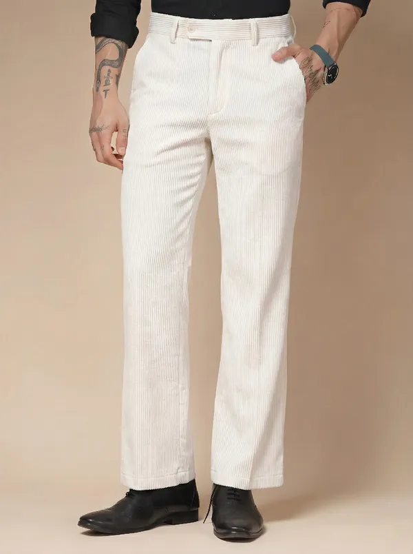 Snow_White_Corduroy_Boot_Cut_Gurkha_Pants_For_Men
