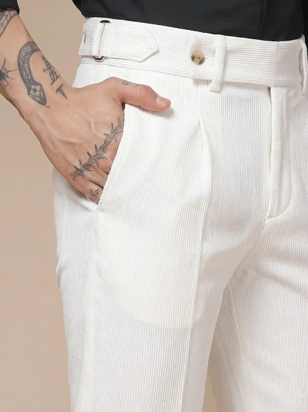 Snow_White_Corduroy_Boot_Cut_Gurkha_Pants_For_Men