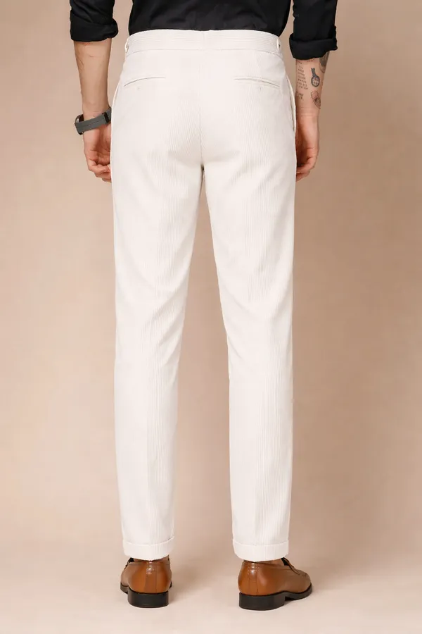 Snow_White_Corduroy_Boot_Cut_Classic_Button_Gurkha_Pants_For_Men