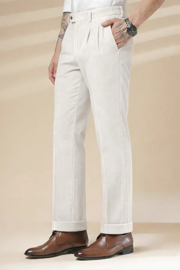 Snow_White_Corduroy_Signature_Flap_Boot_Cut_Gurkha_Pants_For_Men