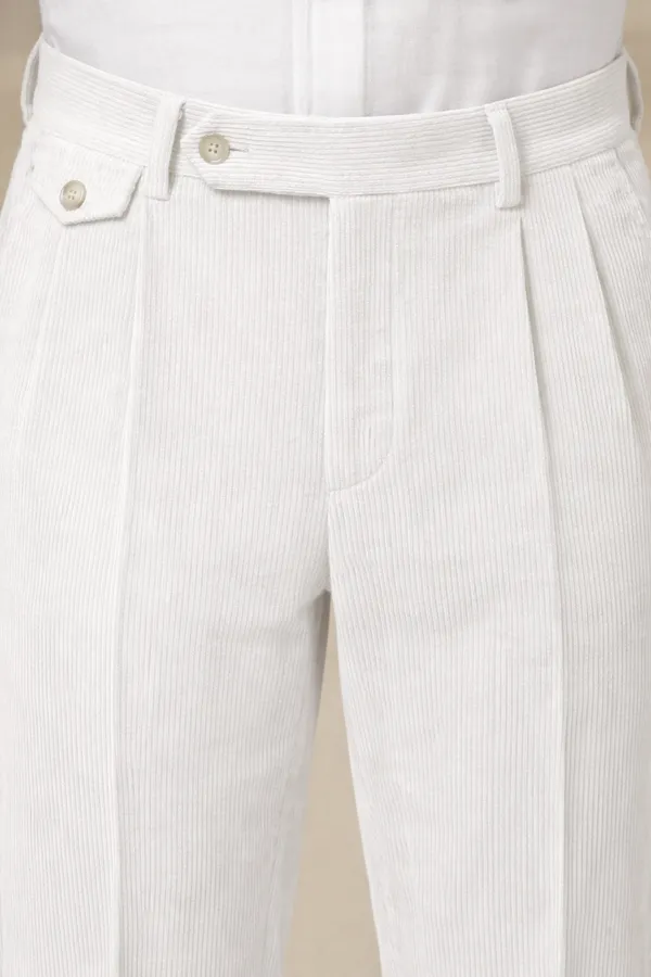 Snow_White_Corduroy_Signature_Flap_Boot_Cut_Gurkha_Pants_For_Men