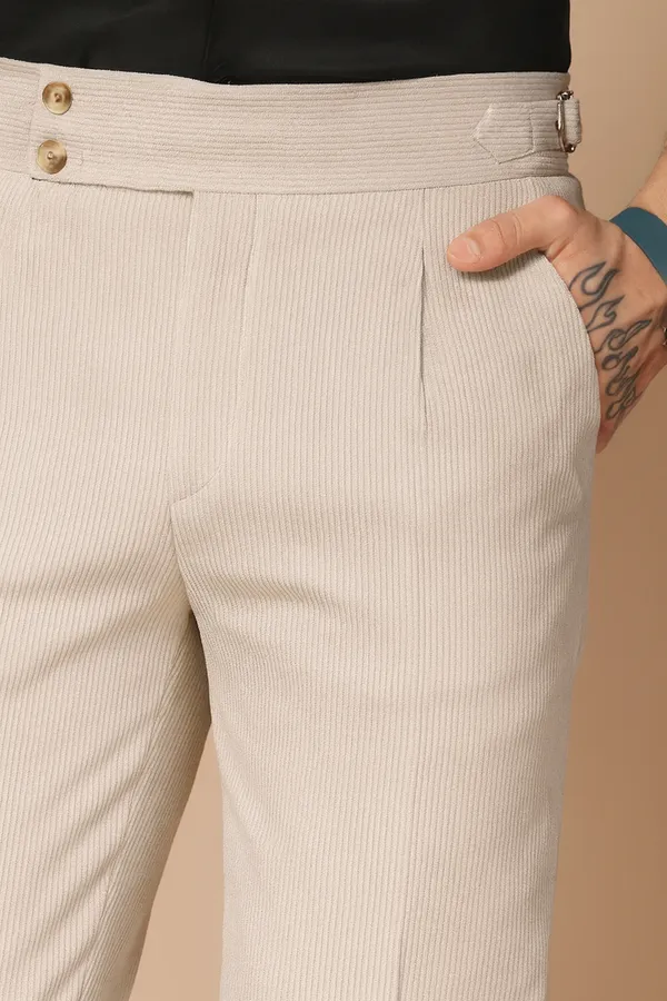 Beige_Corduroy_Boot_Cut_Buttoned_Gurkha_Pants_For_Men