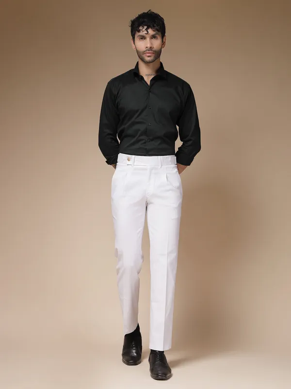 White_Linen_Boot_Cut_Gurkha_Pants_For_Men