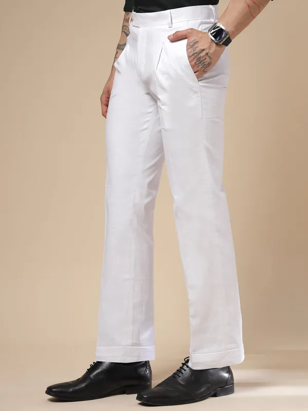 White_Linen_Formal_Pleated_Gurkha_Pants_For_Men