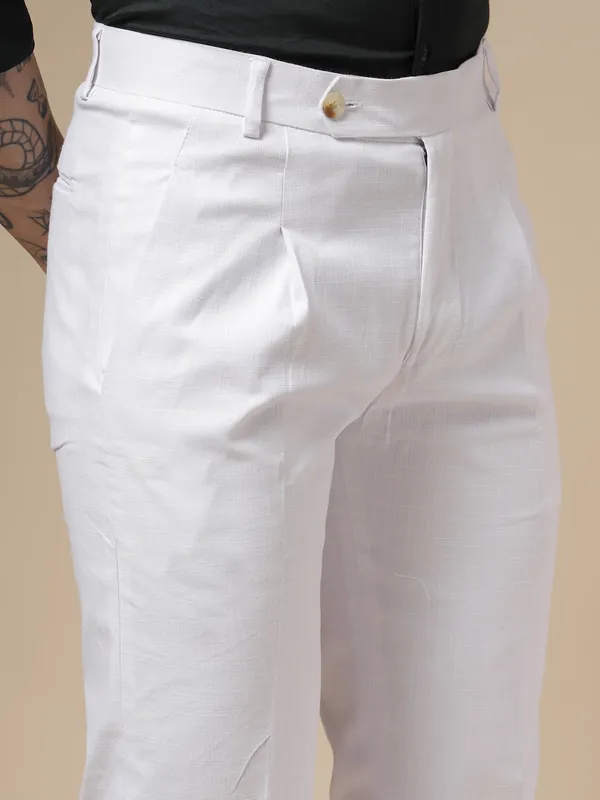 White_Linen_Formal_Pleated_Gurkha_Pants_For_Men
