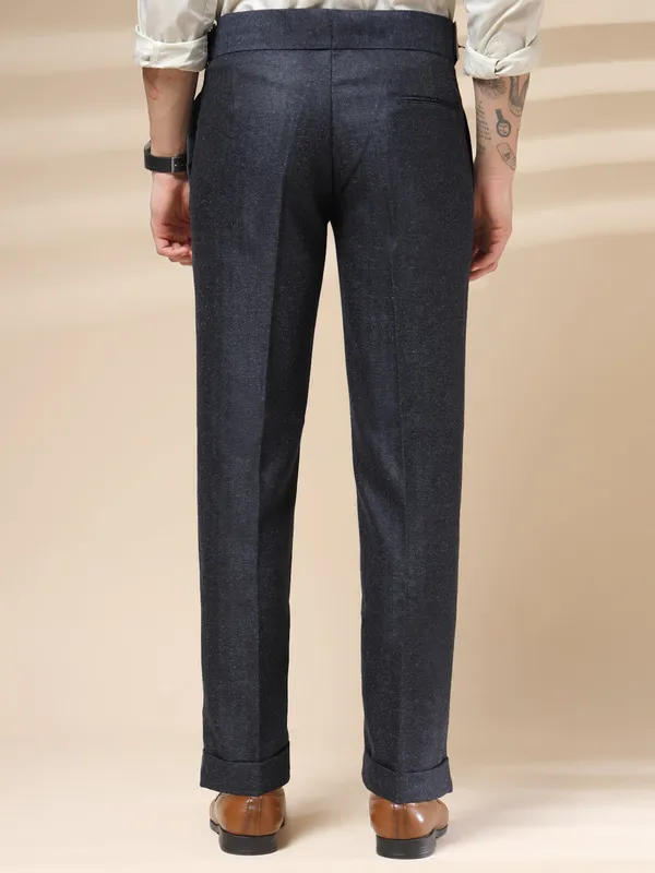 Navy_Herringbone_Boot_Cut_Gurkha_Trousers_For_Men