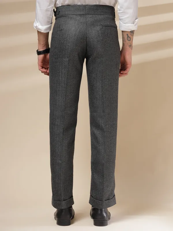 Grey_Herringbone_Boot_Cut_Exotic_Gurkha_Pants_For_Men