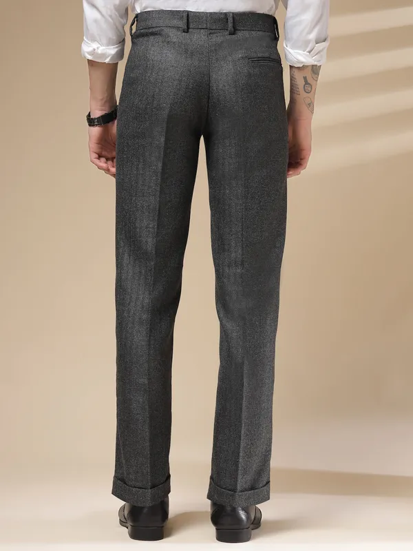 Grey_Herringbone_Boot_Cut_Signature_Flap_Gurkha_Pants_For_Men