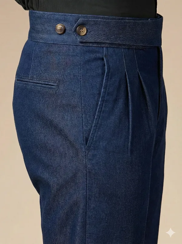 Blue_Denim_Boot_Cut_Classic_Button_Gurkha_Trousers_For_Men