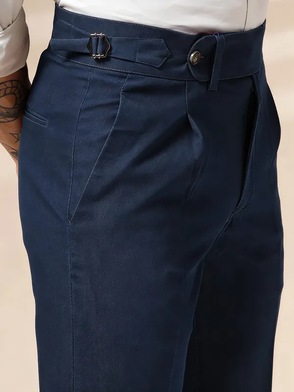 Blue_Denim_Boot_Cut_Gurkha_Trousers_For_Men