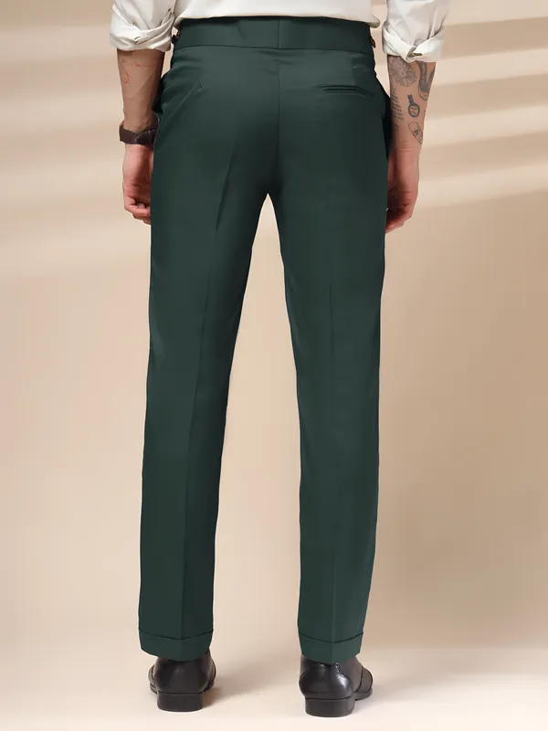 Bottle_Green_Polyester_Blend_Classic_Buttoned_Gurkha_Trousers_For_Men