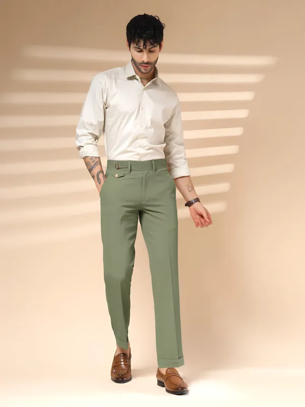 Pebble_Polyester_Stretch_Single_Buckle_Gurkha_Pants_For_Men