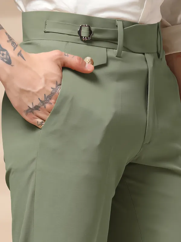 Pebble_Polyester_Stretch_Single_Buckle_Gurkha_Pants_For_Men