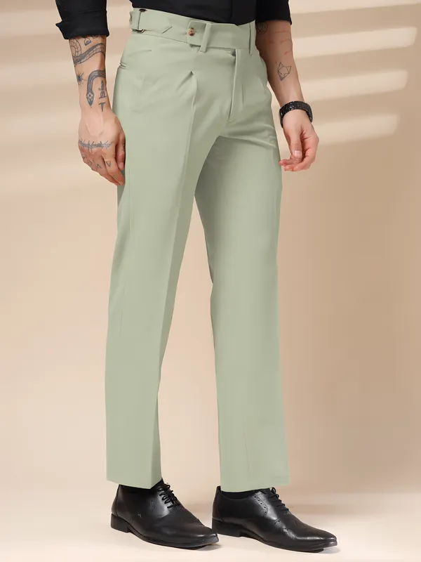 Lime_Polyester_Blend_Oxford_Gurkha_Trousers_For_Men