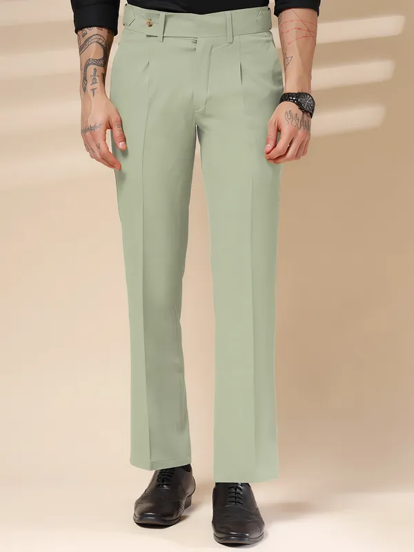 Lime_Polyester_Blend_Oxford_Gurkha_Trousers_For_Men