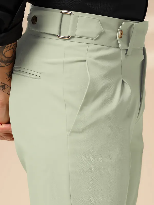 Lime_Polyester_Blend_Oxford_Gurkha_Trousers_For_Men