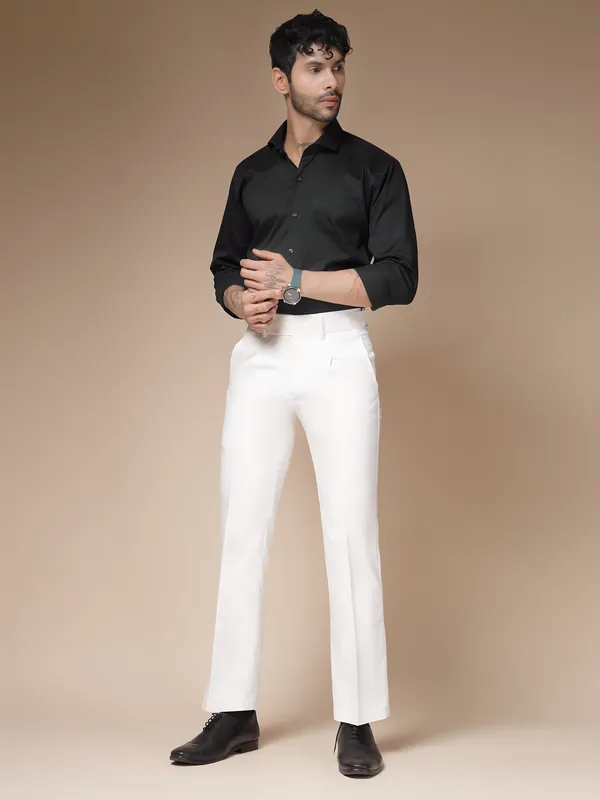 White_Polyester_Oxford_Gurkha_Trousers_For_Men