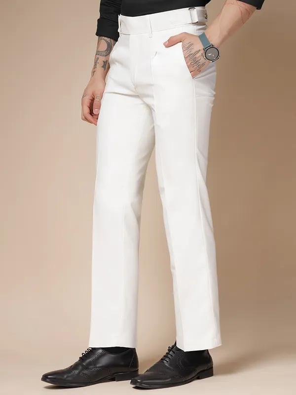 White_Polyester_Oxford_Gurkha_Trousers_For_Men