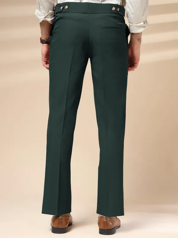 Bottle_Green_Polyester_Stretch_Oxford_Gurkha_Trousers_For_Men