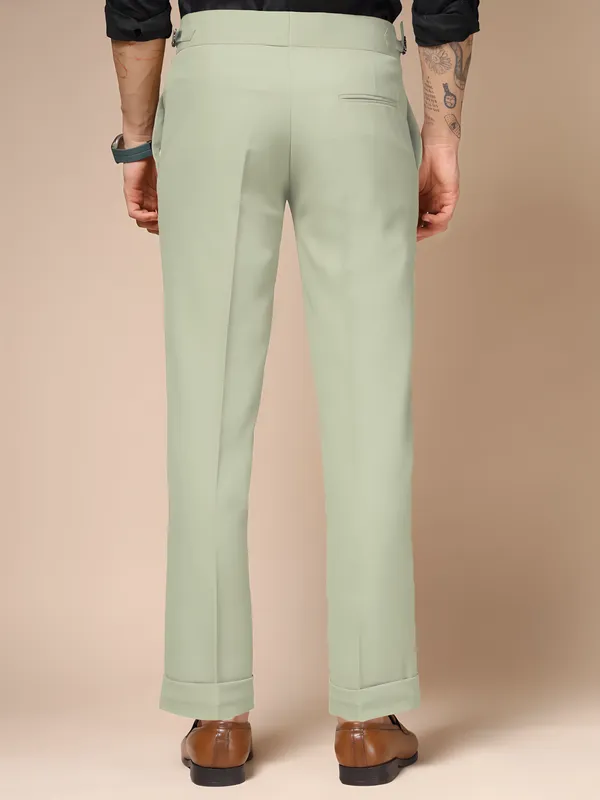Lime_Polyester_Double_Button_Gurkha_Trousers_For_Men