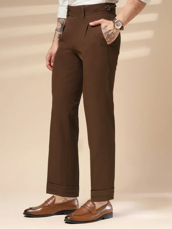 Brown_Polyester_Blend_Double_Button_Gurkha_Pants_For_Men