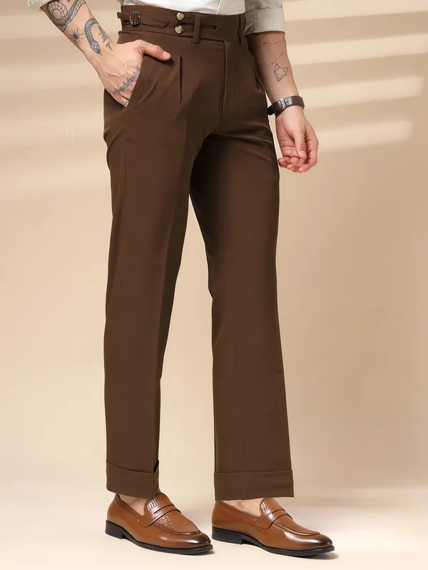Brown_Polyester_Blend_Double_Button_Gurkha_Pants_For_Men