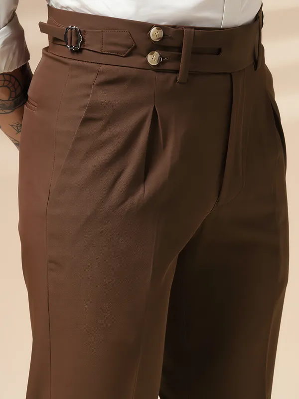Brown_Polyester_Blend_Double_Button_Gurkha_Pants_For_Men