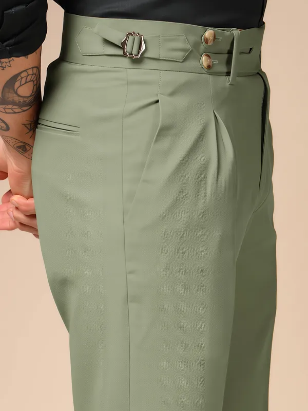 Green_Polyester_Blend_Double_Button_Gurkha_Pants_For_Men