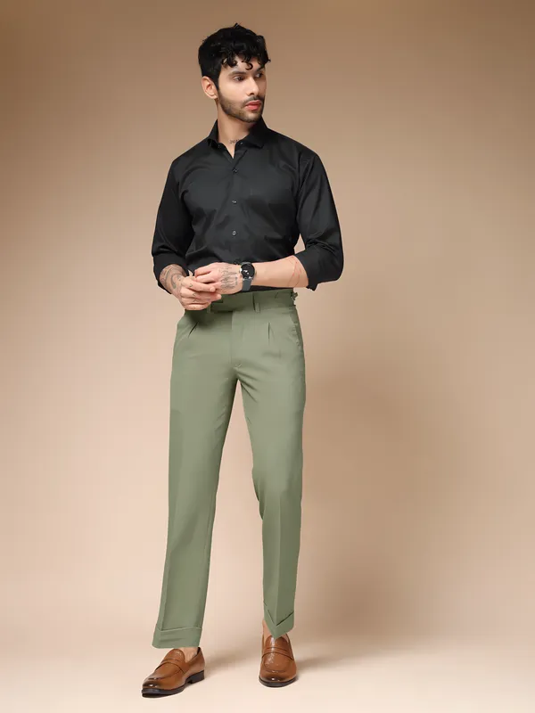 Green_Polyester_Blend_Double_Button_Gurkha_Pants_For_Men