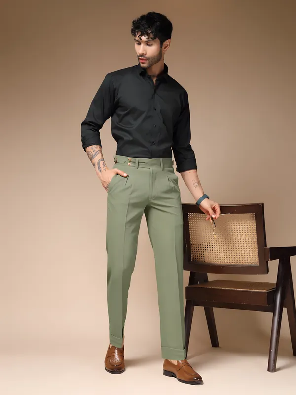 Green_Polyester_Blend_Double_Button_Gurkha_Pants_For_Men