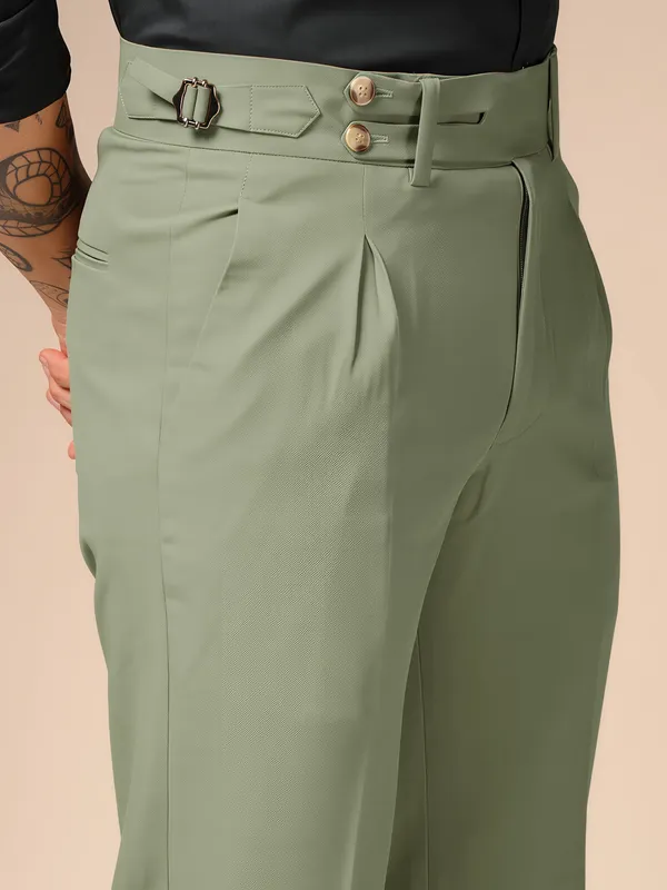 Green_Polyester_Blend_Double_Button_Gurkha_Pants_For_Men
