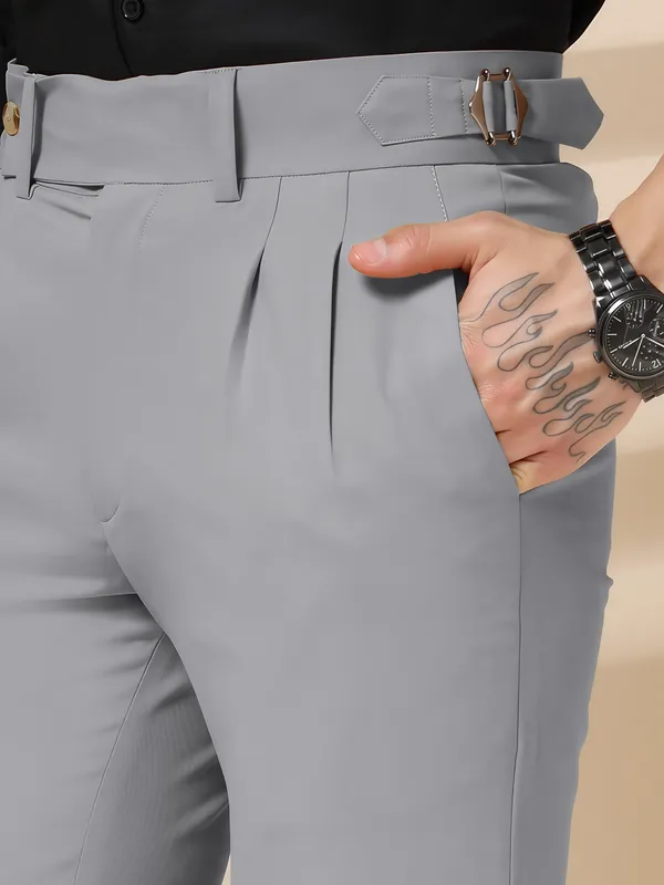 Ash_Grey_Polyester_Blend_Signature_Gurkha_Pants_For_Men