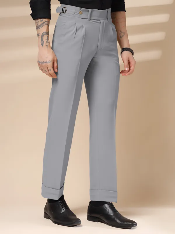 Ash_Grey_Polyester_Blend_Signature_Gurkha_Pants_For_Men