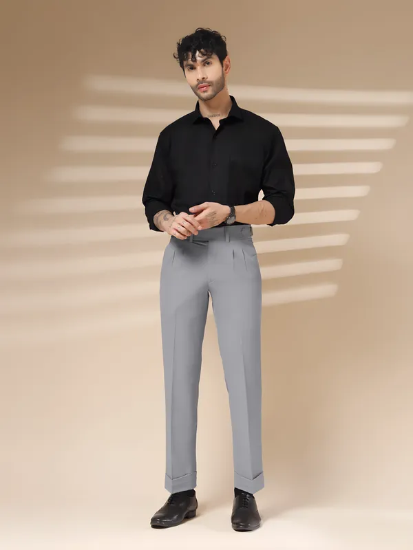 Ash_Grey_Polyester_Blend_Signature_Gurkha_Pants_For_Men